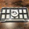 Adamsbuilt Fly Boxes Fly Fish Food Logo Fly Box, Clear Single Sided 12 Magnetic Compartments - Large