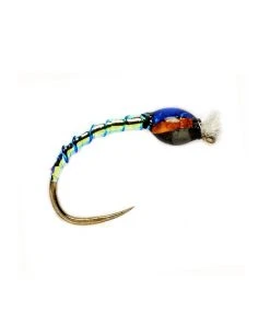 Fulling Mill Shop Flies Oil Slick Buzzer Opal/Red (B/H)