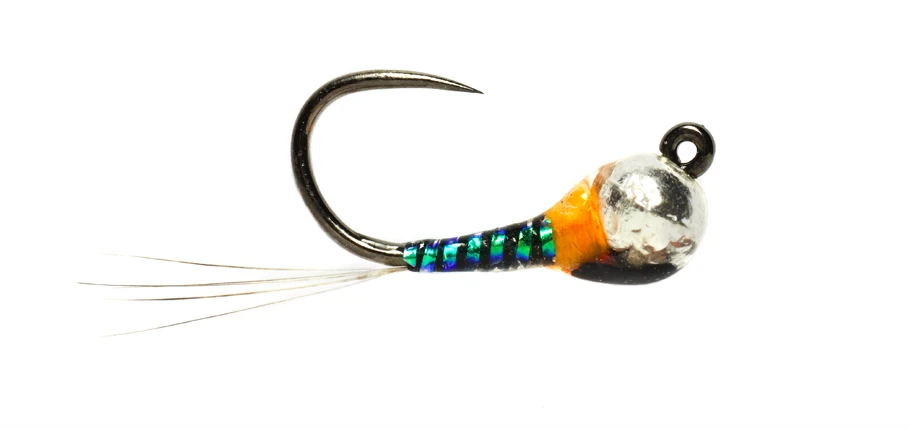 Fulling Mill Tungsten Bomb Pearl & Orange Jig Shop Flies 3 Fulling Mill Tungsten Bomb Pearl & Orange Jig Shop Flies