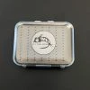 Adamsbuilt FLY FISH FOOD LOGO FLY BOX, CLEAR DOUBLE SIDED - MED, NYMPH FOAM