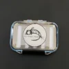 Adamsbuilt FLY FISH FOOD LOGO FLY BOX, CLEAR DOUBLE SIDED - SMALL, DRY AND NYMPH FOAM