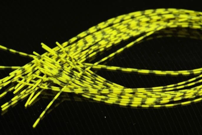 Hareline Synthetic Fibers & Flash Barred Rubber Legs 4 Hareline Synthetic Fibers & Flash Barred Rubber Legs