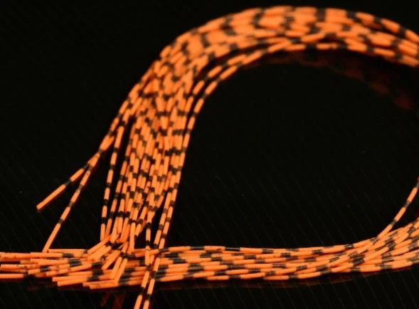 Hareline Synthetic Fibers & Flash Barred Rubber Legs 11 Hareline Synthetic Fibers & Flash Barred Rubber Legs