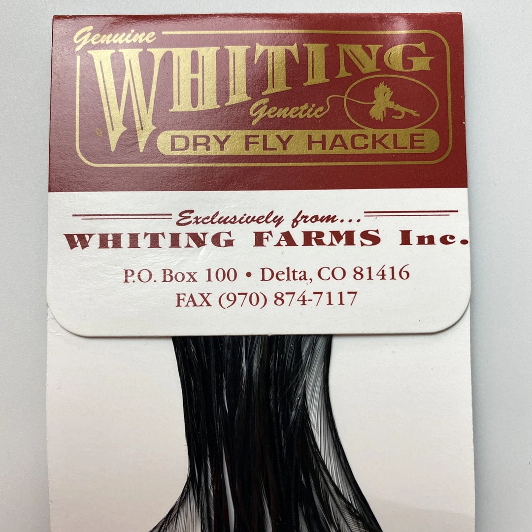 Whiting 100 Pack Dry Fly Hackle - Black - 16 3 Whiting 100 Pack Dry Fly Hackle - Black - 16