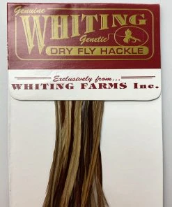 Whiting 100 Pack Dry Fly Hackle - Brown - 18