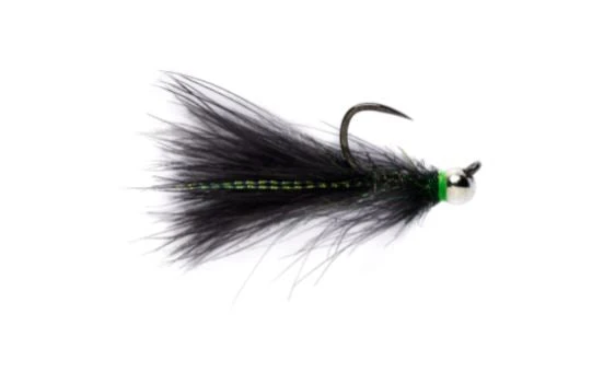 Fulling Mill CDC Jig Streamer Minnow - Black 3 Fulling Mill CDC Jig Streamer Minnow - Black
