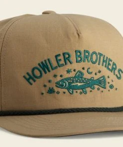 Howler Brothers Howler Bros Unstructured Snapback Hat - Creative Creatures Trout: Khaki