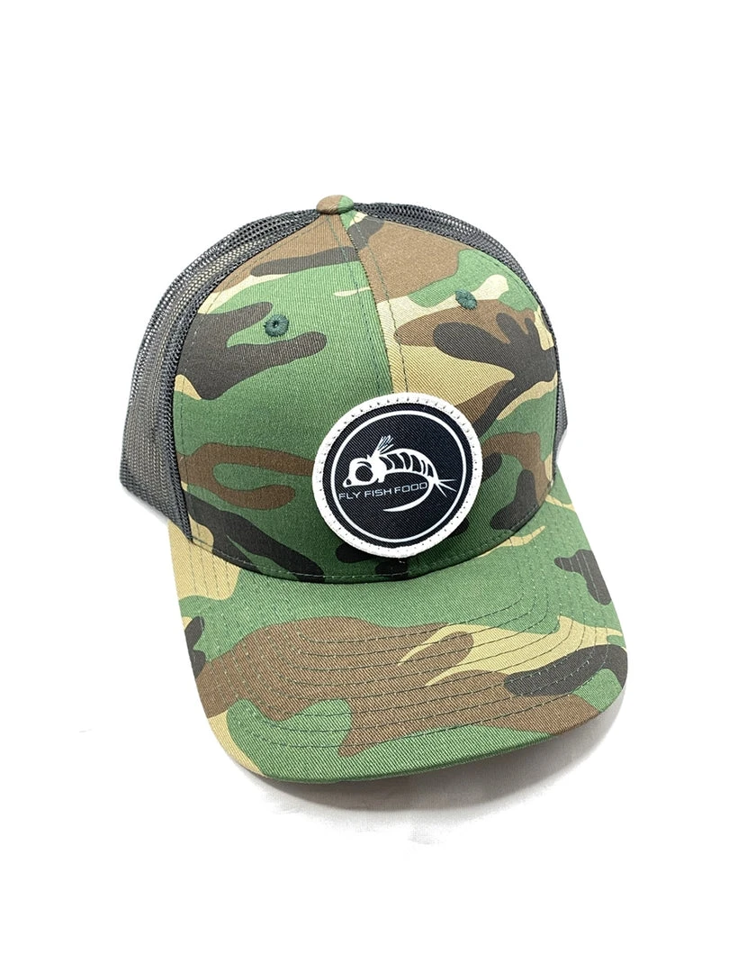Captuer Fly Fish Food Black Logo Hat - Camo 3 Captuer Fly Fish Food Black Logo Hat - Camo