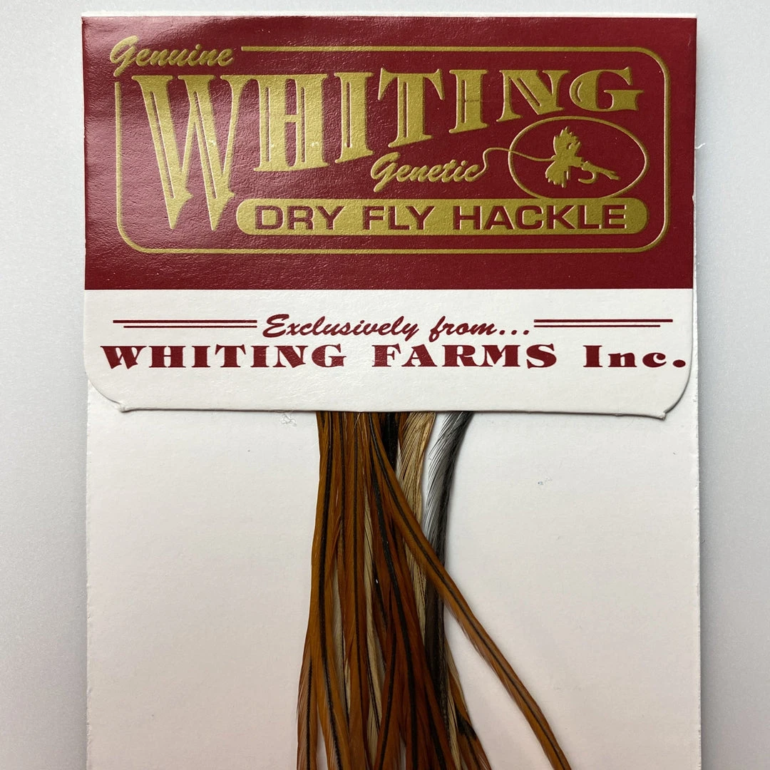 Whiting 100 Pack Dry Fly Hackle - Furnace - 18 3 Whiting 100 Pack Dry Fly Hackle - Furnace - 18