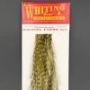 Whiting 100 Pack Dry Fly Hackle - Grizzly Dyed Dark Olive - 14 1 Whiting 100 Pack Dry Fly Hackle - Grizzly Dyed Dark Olive - 14