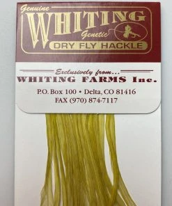 Whiting 100 Pack Dry Fly Hackle - Pale Morning Dun - 16