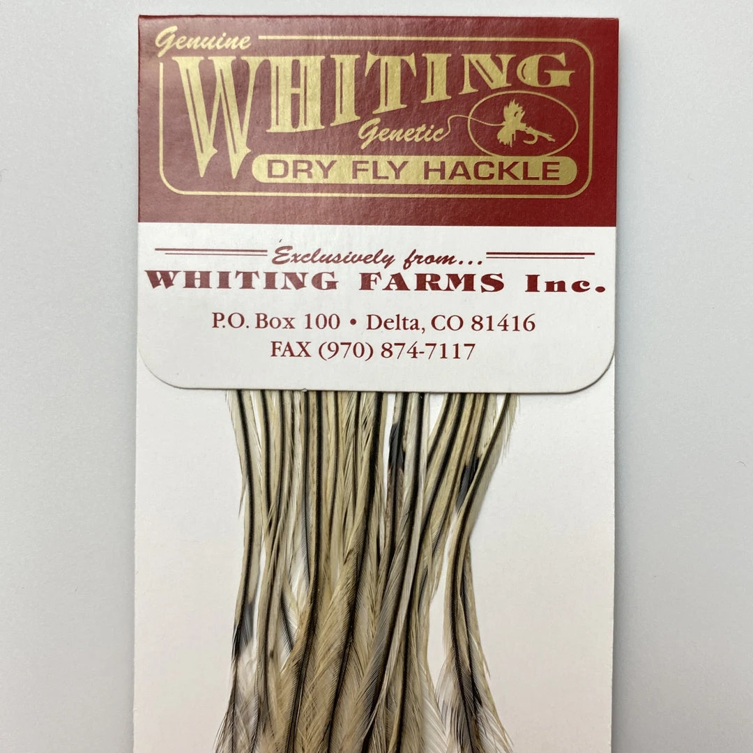 Whiting 100 Pack Dry Fly Hackle - Silver Badger - 20 3 Whiting 100 Pack Dry Fly Hackle - Silver Badger - 20