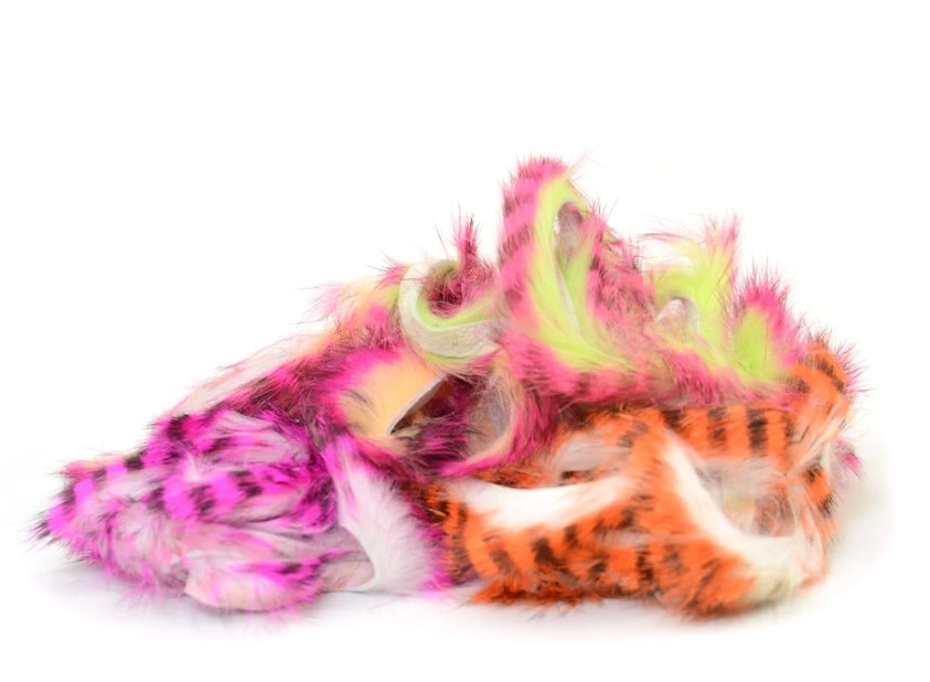 Hareline Magnum Tiger Barred Rabbit Strips Hair & Fur 3 Hareline Magnum Tiger Barred Rabbit Strips Hair & Fur