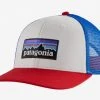 Hats Patagonia P-6 Logo Trucker Hat - White 1 Hats Patagonia P-6 Logo Trucker Hat - White