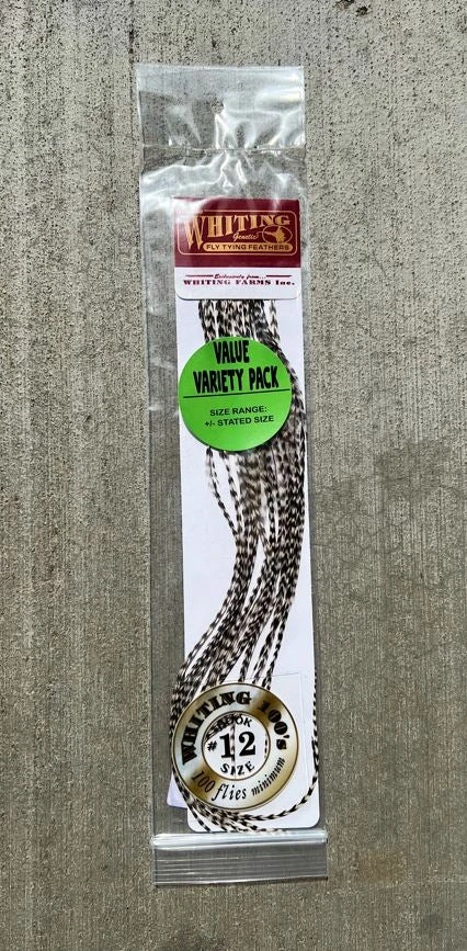 Hackle Whiting 100 Pack - Size Variety Value Pack 3 Hackle Whiting 100 Pack - Size Variety Value Pack